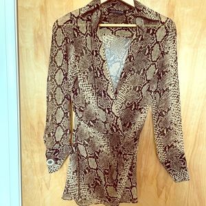 Zara Snakeskin Top